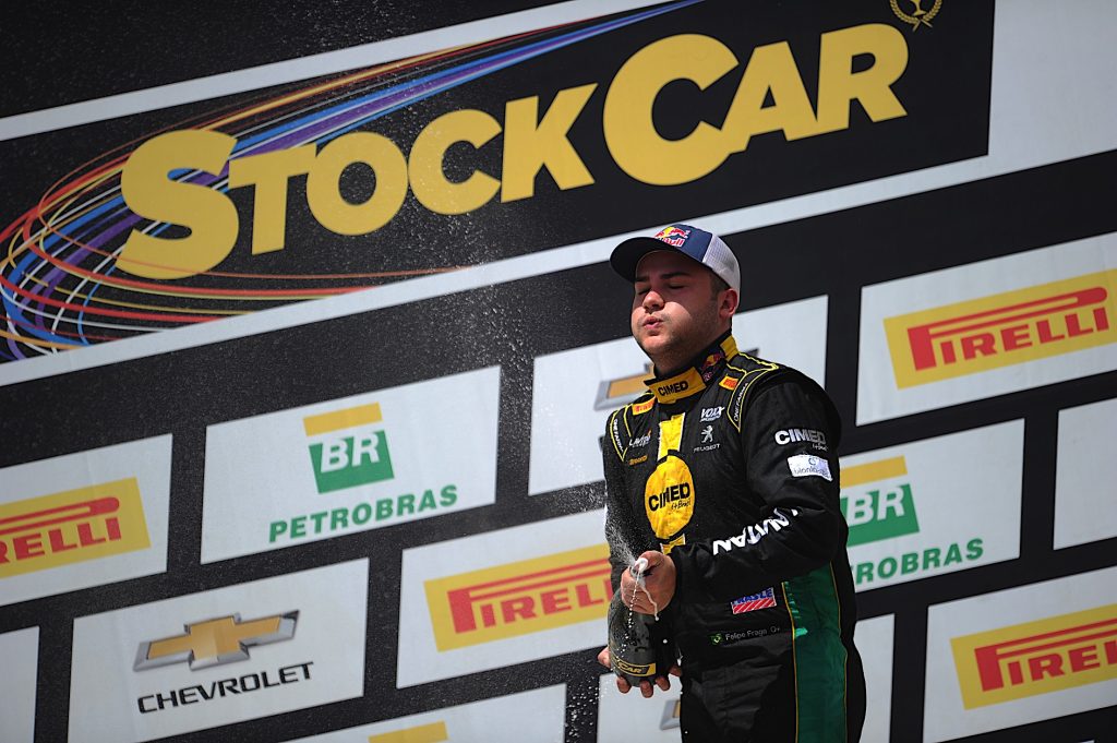 Felipe Braga,que venceu a primeira corrida: "a gente tinha um carro perfeito e estou muito feliz"