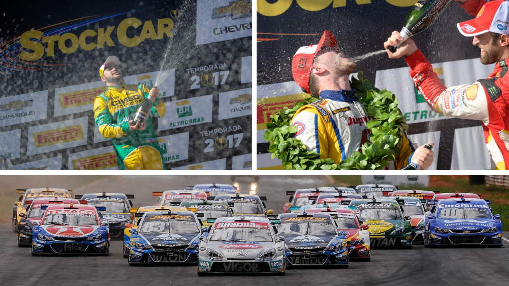 Felipe Fraga e Gabruel Casagrande, os campeões da etapa da Stock-Car em Curvelo em 2017