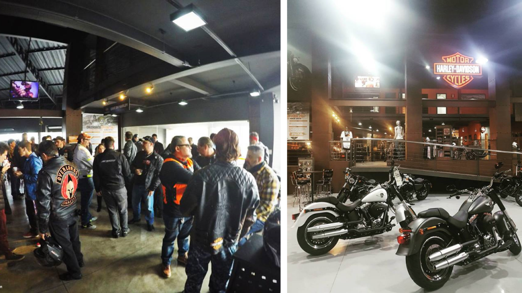 As concessionárias vão receber donos de motos Harley e suas famílias