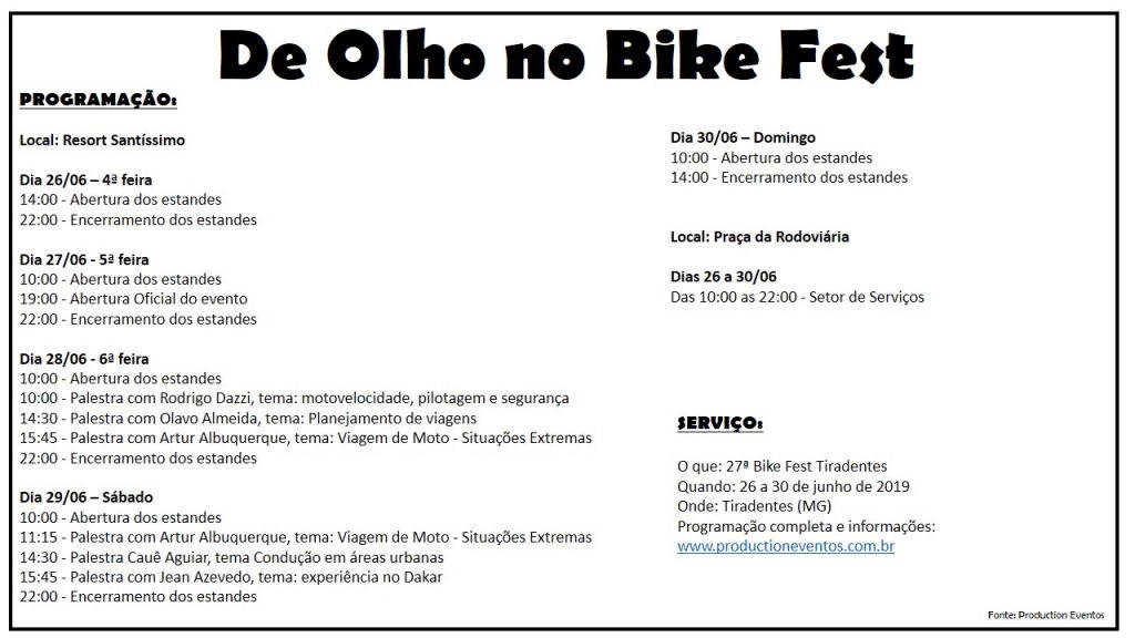 Bike Fest Programa 2019