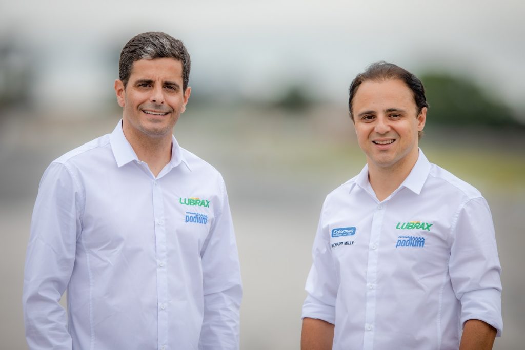 Pilotos Júlio Campos e Felipe Massa