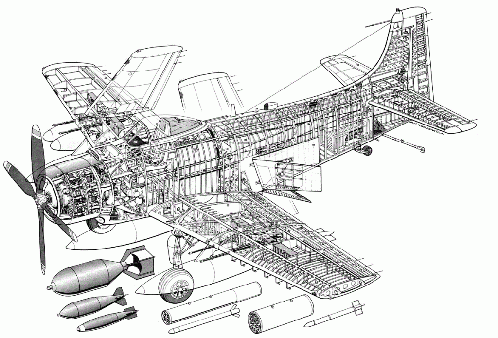 Douglas A-1 Skyraider desenho