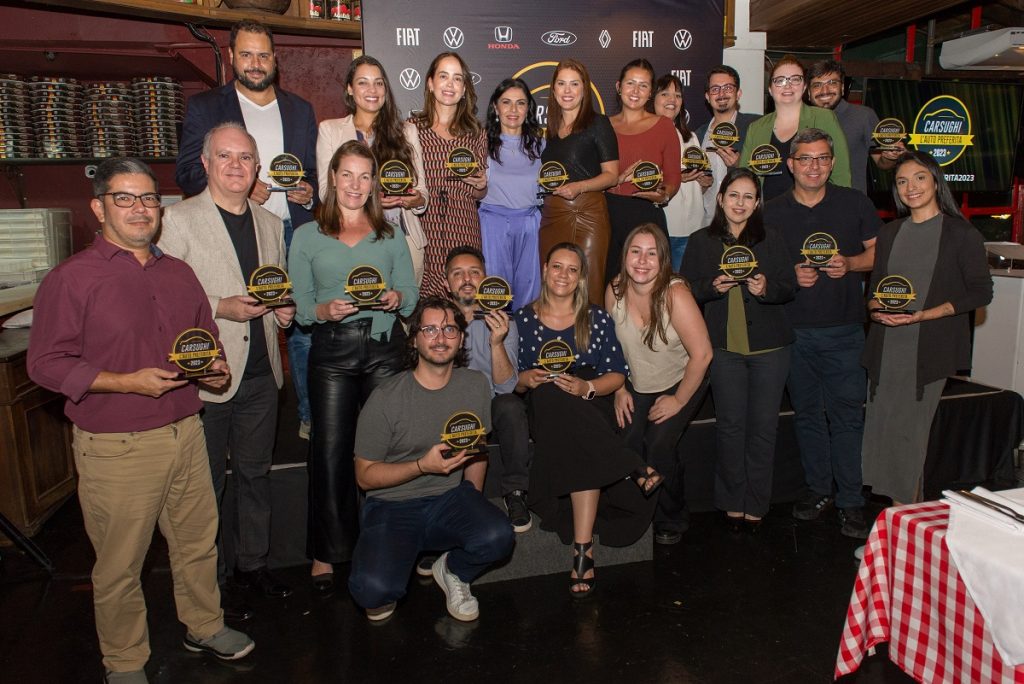 Representantes das montadoras durante o evento de premiação em São Paulo (Foto: PCAP/divulgação)